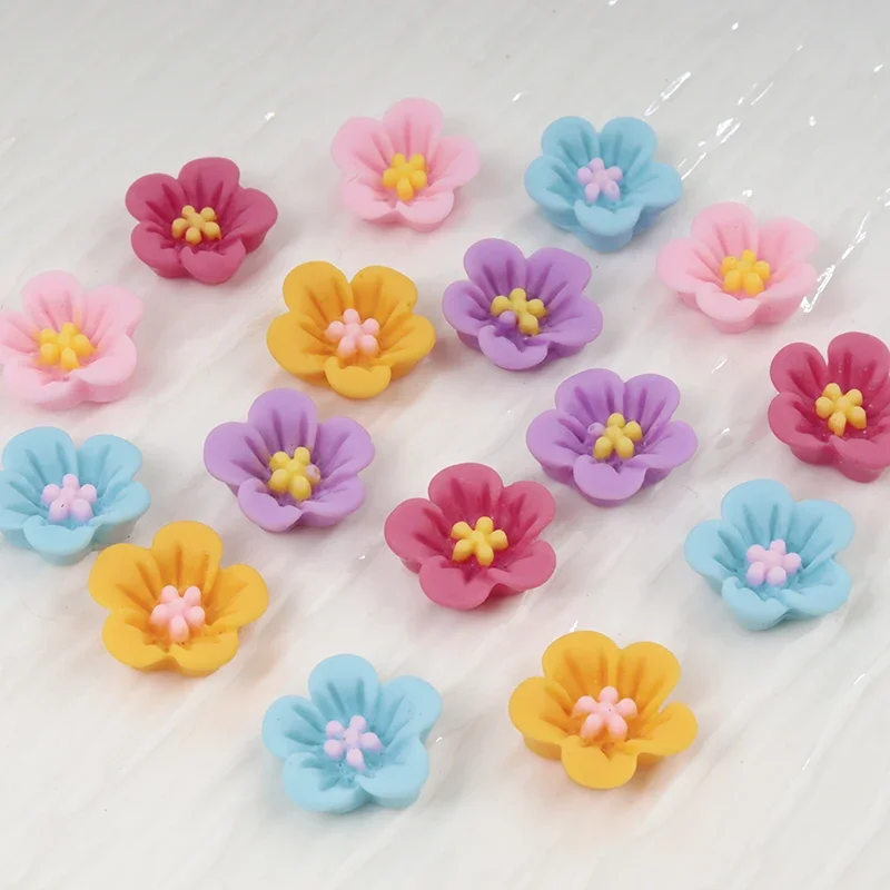 Resin Art Earrings Material - 50 szt. Mini Kwiatki do Paznokci