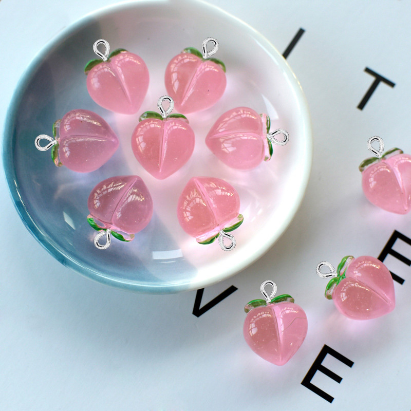 Resin Art Gift Ideas - 10 szt. Nowe Przezroczyste Brzoskwiniowe Płaskie