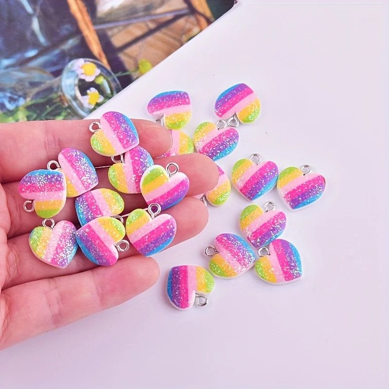 Resin Art Gift Ideas - 10 szt. Kolorowe zawieszki z żywicy