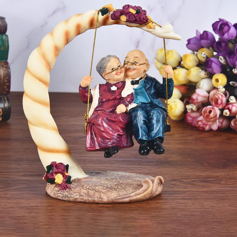 Resin Art Anniversary Gift - Chińskie figurki z żywicy przedstawiające starą