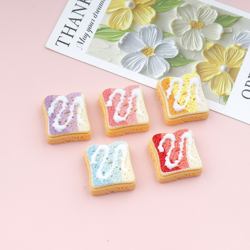 Resin Art Earrings Material - 30/300 szt. Mini Ciasteczka Tostowe Miniaturowe