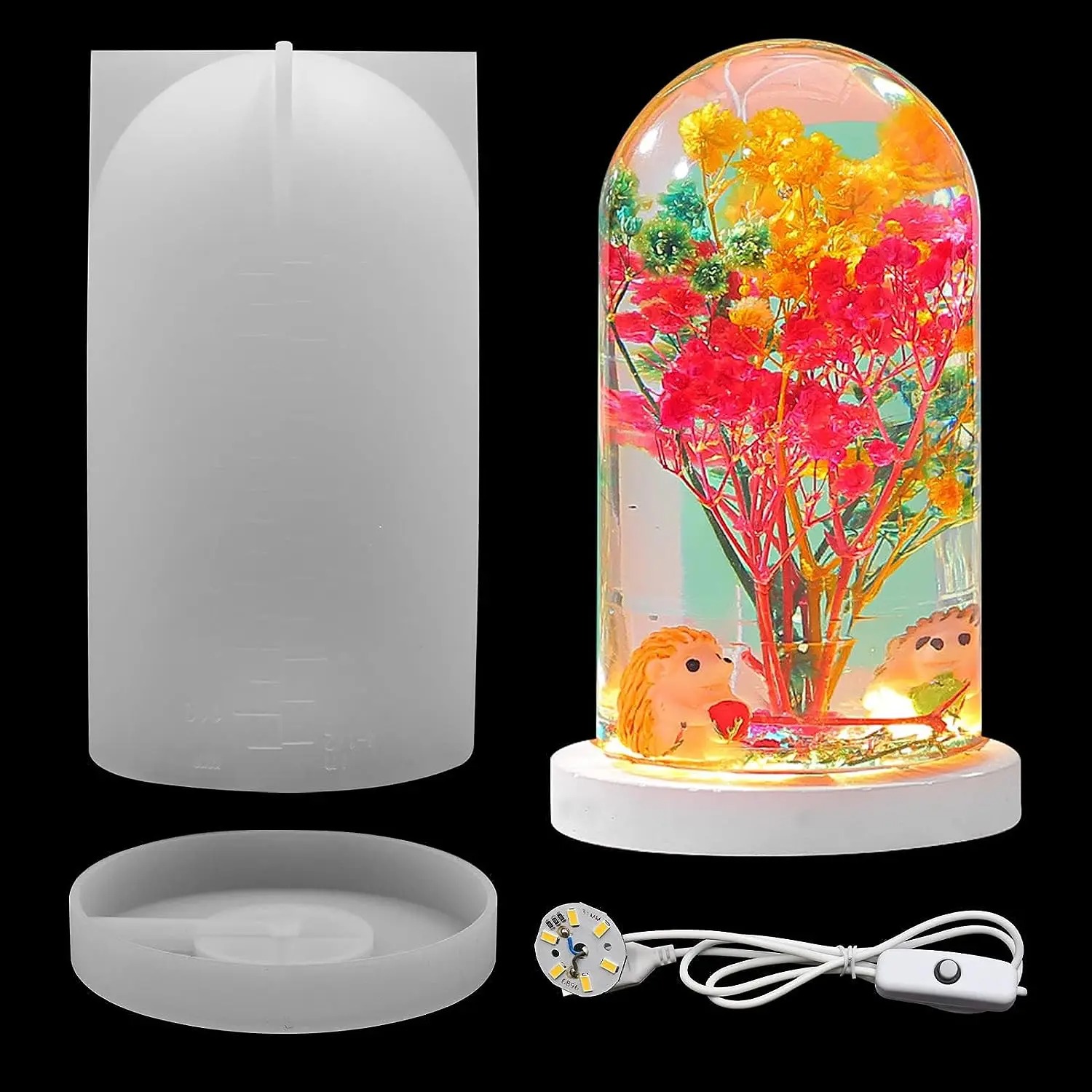 Resin Art Lamp - Forma silikonowa DIY do żywicy epoksydowej,