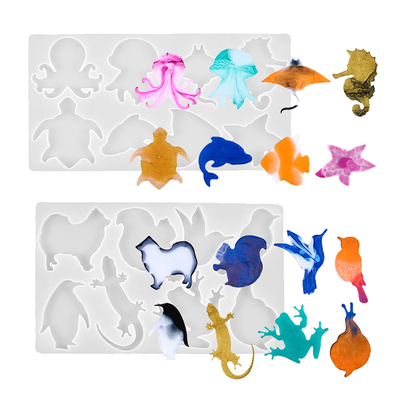 Silicone Mold Ocean - Morskie zwierzęta lądowe silikonowy brelok do