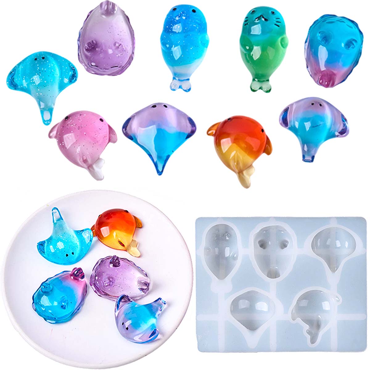 Silicone Mold Ocean - Forma Silikonowa 3D Kawaii Manta Ray