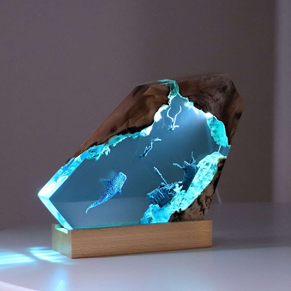Resin Art Lamp - Nowa kreatywna dekoracja stołu biurowego do