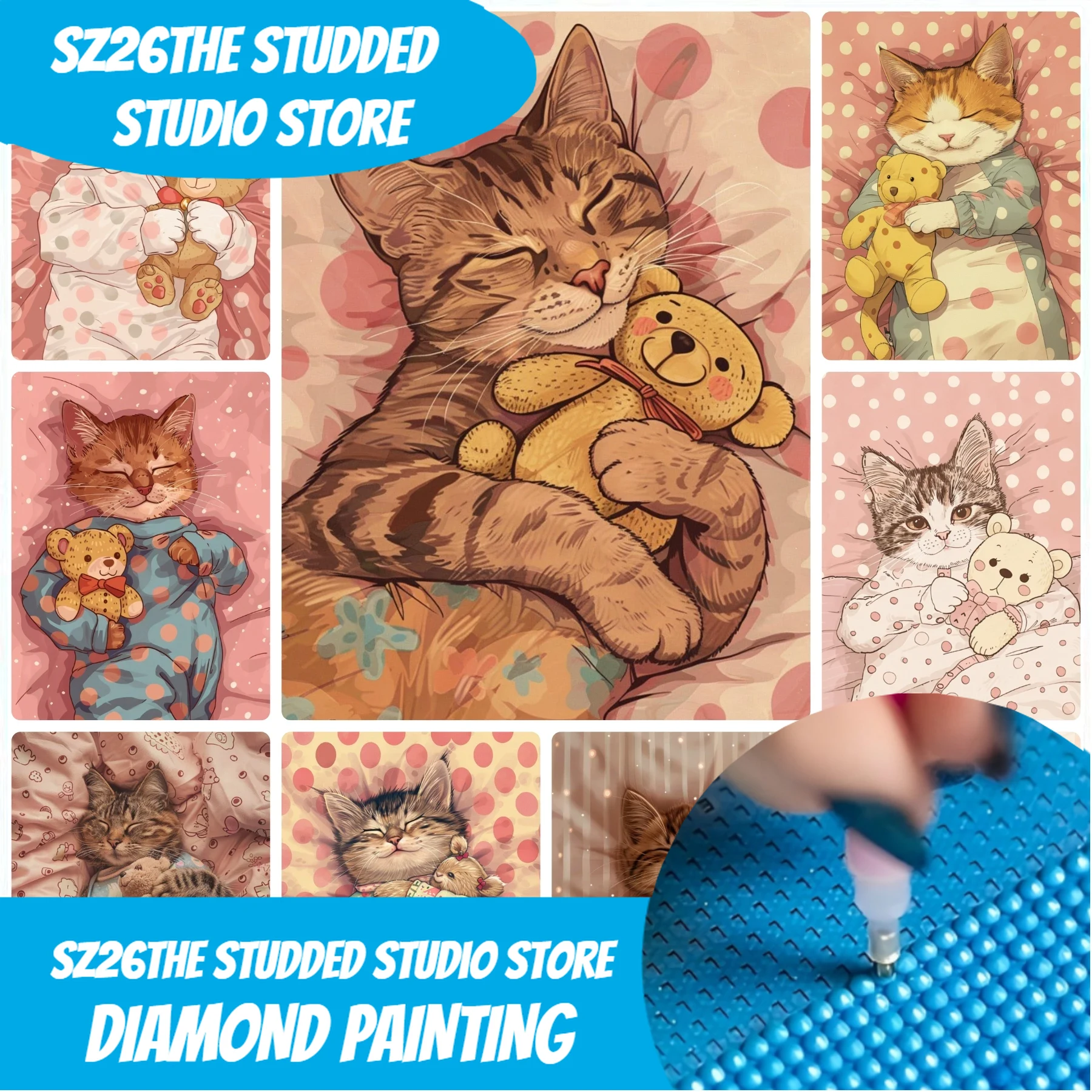 Resin Art Gift - Sz26 Uroczy i słodki kot z