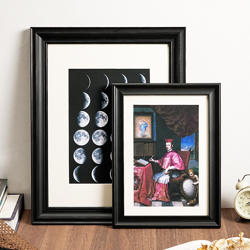 Resin Art Photo Frame - Czarna ramka na zdjęcia z litego