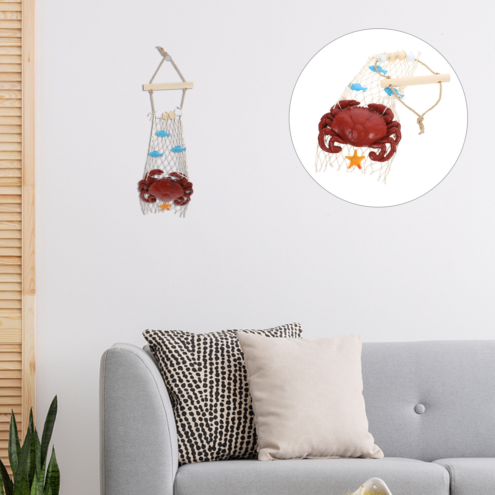 Resin Art Beach Theme - Realistyczna ozdoba ścienna w kształcie kraba,