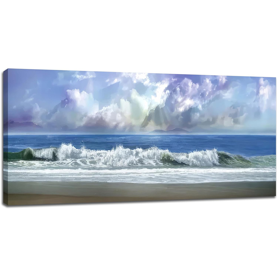 Resin Art Beach Theme - Haft diamentowy Blue Ocean, obraz na