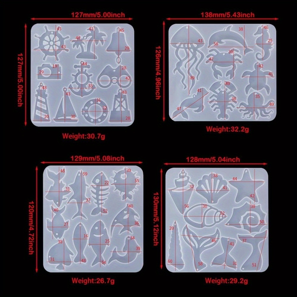 Zestaw foremek do kolczyków i  – Silicone Mold Ocean recenzja i cena