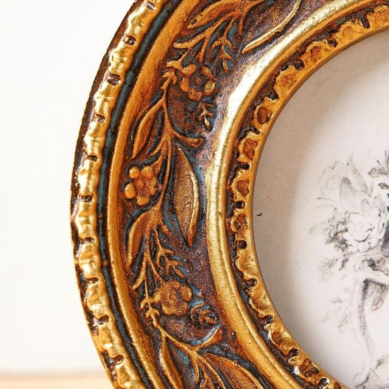 Antyczne brązowe złoto okrągła – Resin Art Photo Frame recenzja i cena