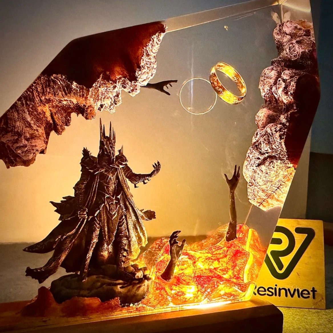 Lampa stołowa z żywicy z motyw – Resin Art Lamp recenzja i cena
