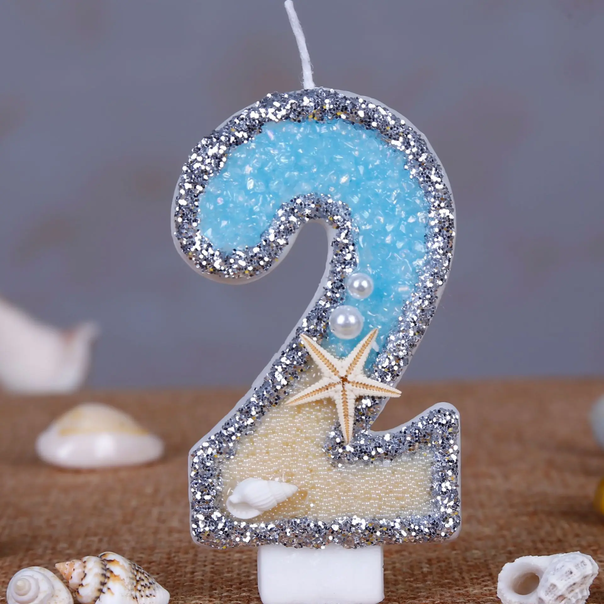 0-9 Numer Świeczki Brokatowe L – Resin Art Beach Theme recenzja i cena