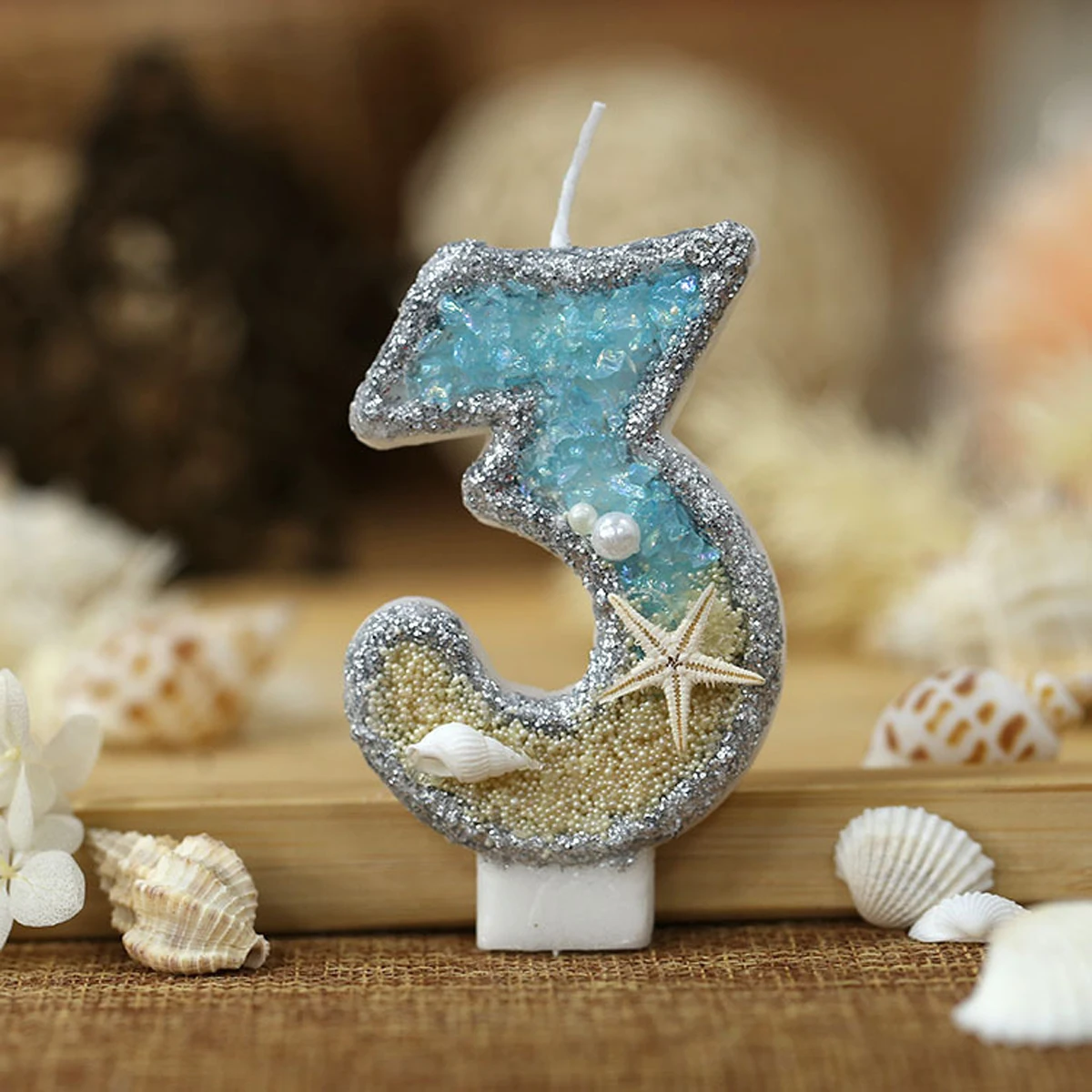 0-9 Numer Świeczki Brokatowe L – Resin Art Beach Theme recenzja i cena