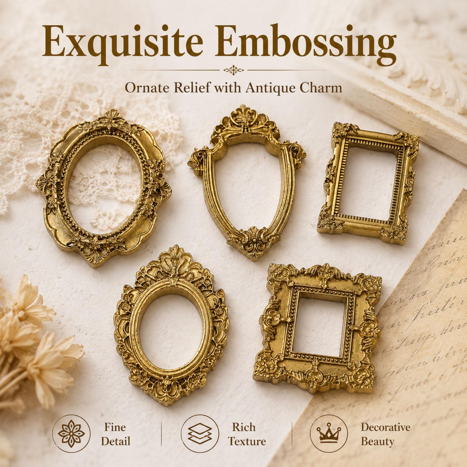 5/20 szt. Vintage Złote Mini R – Resin Art Photo Frame recenzja i cena