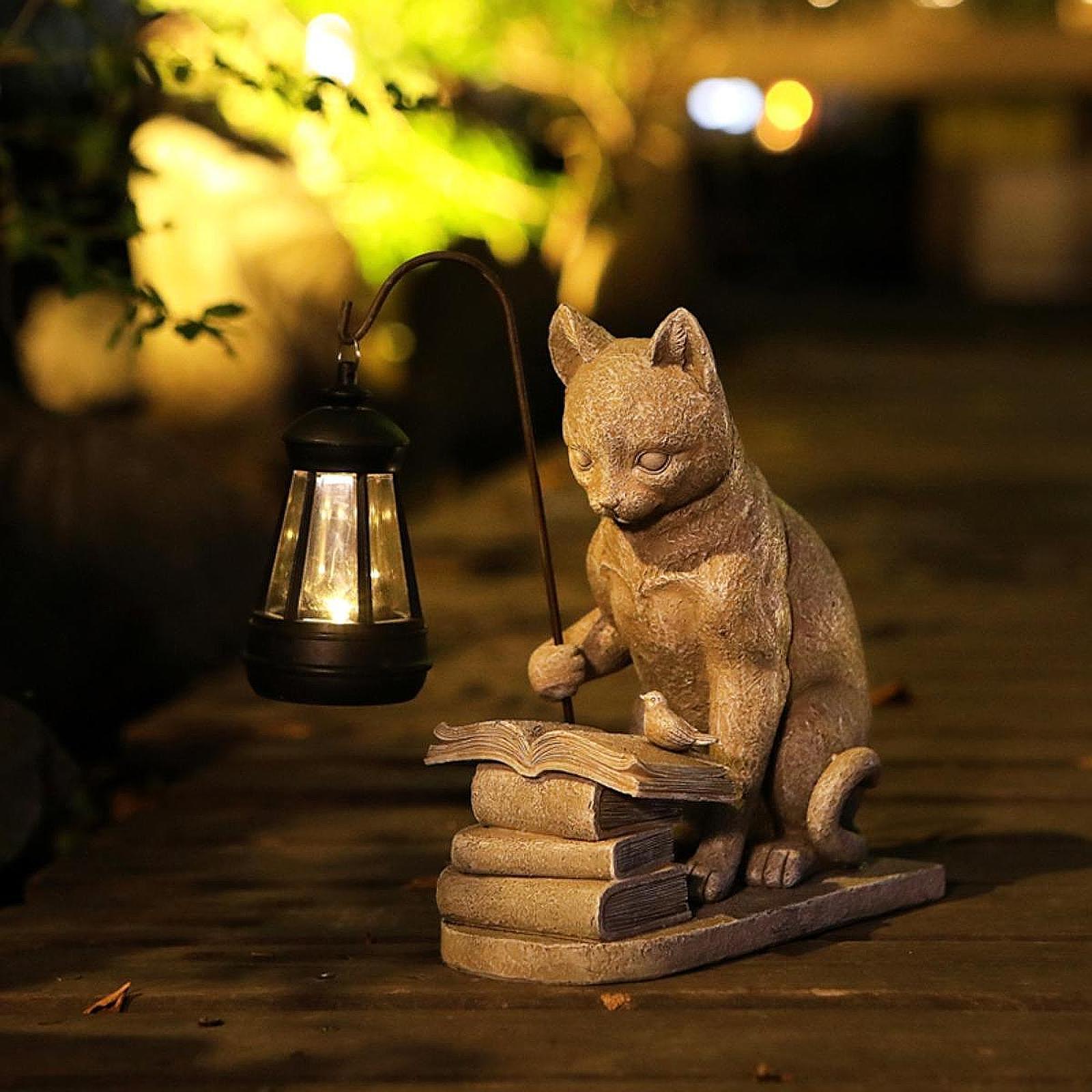 Mini statuetka kota, solarna l – Resin Art Lamp recenzja i cena