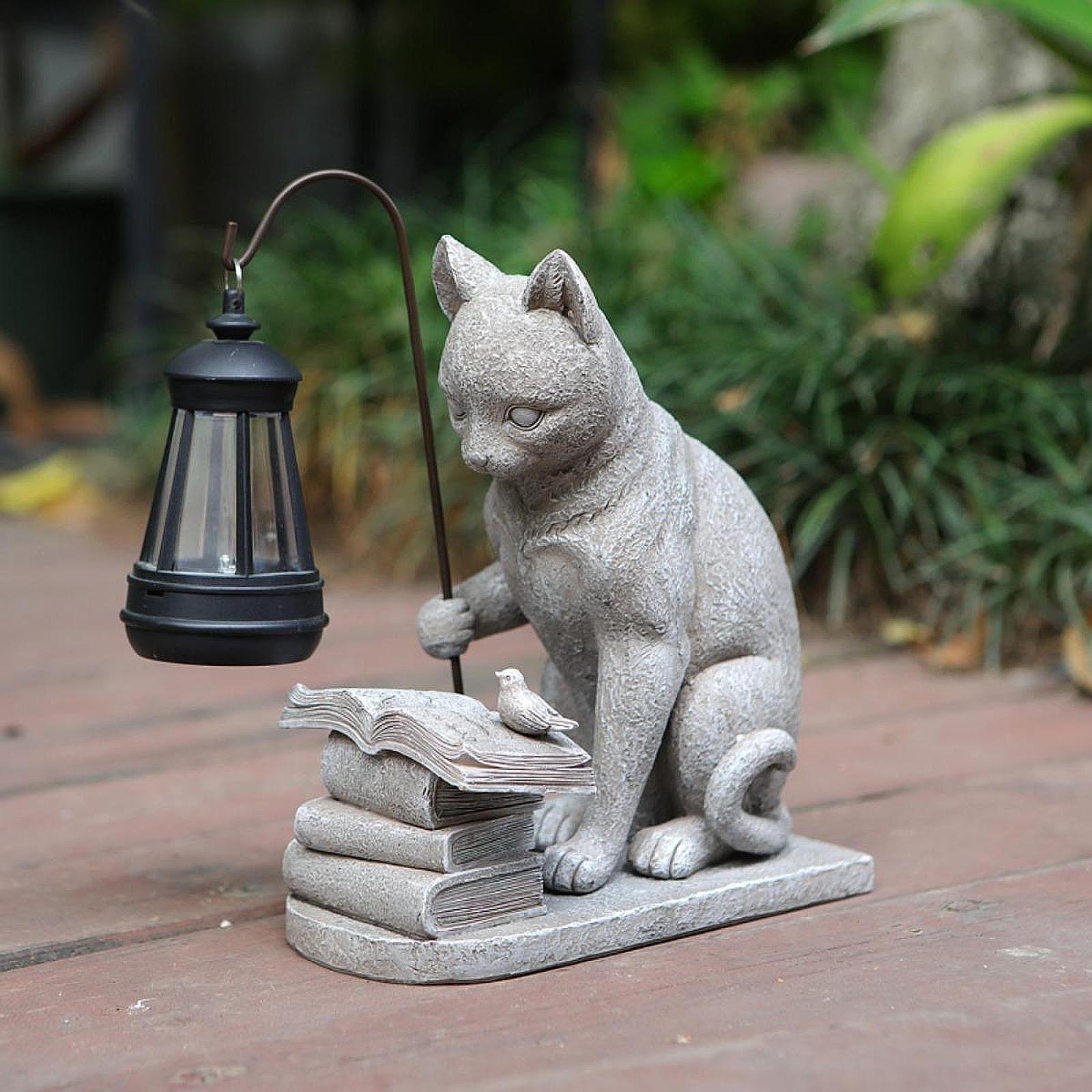Mini statuetka kota, solarna l – Resin Art Lamp recenzja i cena