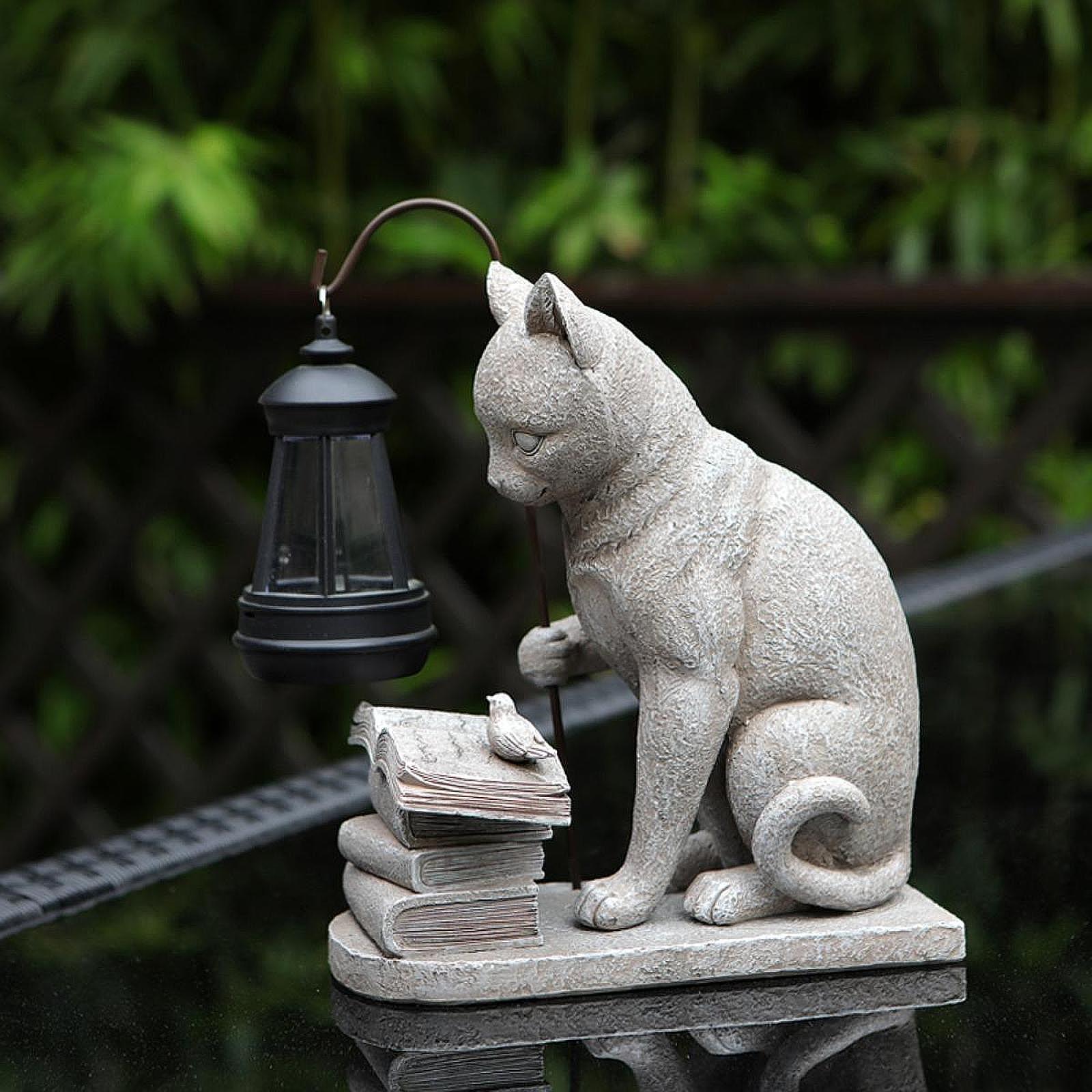 Mini statuetka kota, solarna l – Resin Art Lamp recenzja i cena
