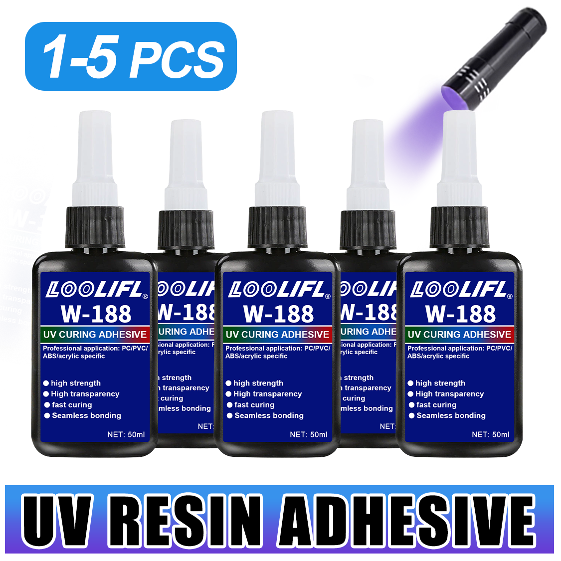 LOOLIFL 188 Mocny klej UV 50ml – Resin Art Lamp recenzja i cena